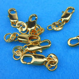 30Pcs Swivel Clasp 18k Filld Slice Necklace Bracelet Lobster Copper Hooks DIY