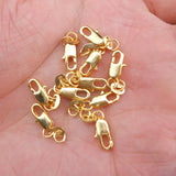 30Pcs Swivel Clasp 18k Filld Slice Necklace Bracelet Lobster Copper Hooks DIY