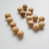 30Pcs/Lot Unfinished Natural Wooden Beads No Hole for Crafts DIY Jewelry