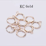 30Pcs Copper Clip Earring Clasps Hooks Findings With Loop Base Diy