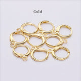 30Pcs Copper Clip Earring Clasps Hooks Findings With Loop Base Diy