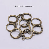 30Pcs Copper Clip Earring Clasps Hooks Findings With Loop Base Diy