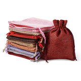 30Pcs Mixed Drawstring Burlap Bag Gift Jewelry Packaging Wedding Bag 13.5x9.5cm