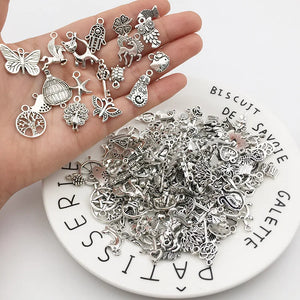 30Pcs Mixed Metal Animal Birds Charms Beads DIY Bracelet Pendant Necklace