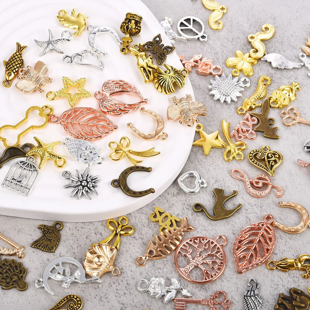 30Pcs Vintage Metal Bird Pendant Charms for DIY Jewelry Making