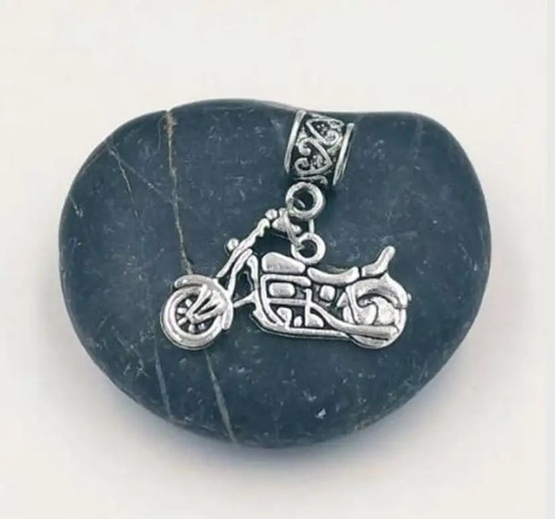 30Pcs Motorcycle Race Motocross Silver Pendant DIY Jewelry Accessories