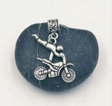 30Pcs Motorcycle Race Motocross Silver Pendant DIY Jewelry Accessories