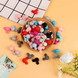 30Pcs Mouse Silicone Beads for Making Baby Teether Necklace Jewelry