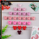 30Pcs Mouse Silicone Beads for Making Baby Teether Necklace Jewelry