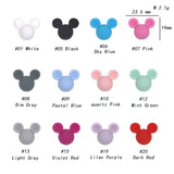 30Pcs Mouse Silicone Beads for Making Baby Teether Necklace Jewelry