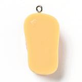 30Pcs Opaque Resin Flip Flops Charms Pendants for DIY Jewelry Making