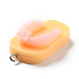 30Pcs Opaque Resin Flip Flops Charms Pendants for DIY Jewelry Making