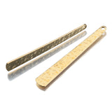 30Pcs Brass Hammered Strip Bar Charms Pendant for DIY Jewelry Making