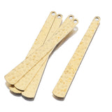 30Pcs Brass Hammered Strip Bar Charms Pendant for DIY Jewelry Making