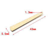 30Pcs Brass Hammered Strip Bar Charms Pendant for DIY Jewelry Making
