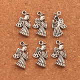 30Pcs Angel Flower Wings Spacer Charm Beads Tibetan Silver Pendants L102