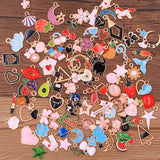 30Pcs Alloy Drop Oil Charms for DIY Jewelry Making