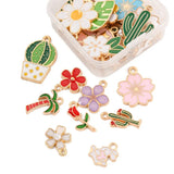 30Pcs/Set Daisy Series Alloy Pendant for DIY Jewelry Making