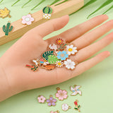 30Pcs/Set Daisy Series Alloy Pendant for DIY Jewelry Making