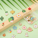 30Pcs/Set Daisy Series Alloy Pendant for DIY Jewelry Making