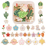 30Pcs/Set Daisy Series Alloy Pendant for DIY Jewelry Making
