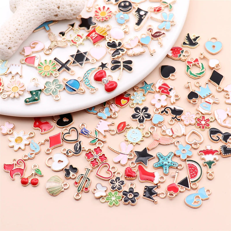 30Pcs Colorful Resin Enamel Charms Set for Jewelry Making