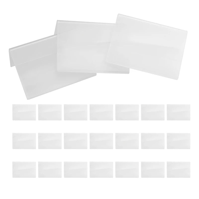 30Pcs Mini Sign Display Holder Name Card Tag Counter Top Stand