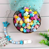 30Pcs Silicone Beads Mini Star/Heart/Crown For Making Necklace Bracelet