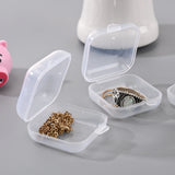 30Pcs Small Clear Plastic Jewelry Storage Case Square Earrings Organizer