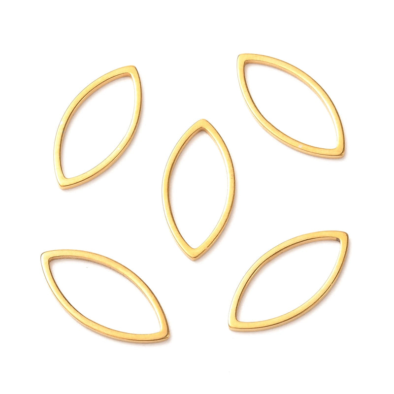30Pcs Stainless Steel Geometric Connectors for Jewelry Making