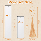 30Pcs Sublimation Blank Bookmarks, DIY Bookmark Craft Projects