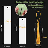 30Pcs Sublimation Blank Bookmarks, Double Sided Printing