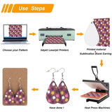 30Pcs Sublimation Earring Blank Kit with Hooks, Card, Jump Ring