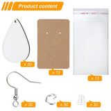 30Pcs Sublimation Earring Blanks Heat Transfer Supplies