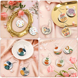 30Pcs Sublimation Wooden Earrings Double Side Round Blank Heat Transfer