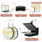 30Pcs Sublimation Wooden Earrings Double Side Round Blank Heat Transfer