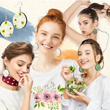 30Pcs Sublimation Wooden Earrings Double Side Round Blank Heat Transfer