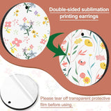30Pcs Sublimation Wooden Earrings Double Side Round Blank Heat Transfer