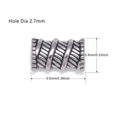 30Pcs Tibetan Silver Tube Spacer Beads 9.6x5.8mm Antique Metal Column Loose Bead