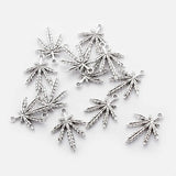30Pcs Tibetan Silver Maple Leaves Charms Pendant DIY Jewelry Findings
