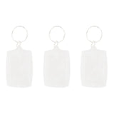 30Pcs Transparent Blank Insert Photo Keychain Split Key Ring Holder