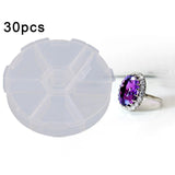 30Pcs Transparent Jewelry Storage Boxes 6Compartment
