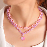 30Pcs Heart Jelly Sweets Resin Pendant with Glitter Powder Necklace DIY