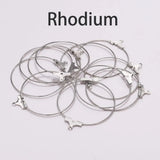 30Pcs DIY Big Round Wire Hoop Earrings Kit for Dangle Earring Jewelry Making