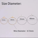 30Pcs DIY Big Round Wire Hoop Earrings Kit for Dangle Earring Jewelry Making