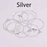 30Pcs DIY Big Round Wire Hoop Earrings Kit for Dangle Earring Jewelry Making