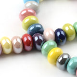 30Pcs 5x8mm Ceramic Colorful Beads DIY Jewelry Making Pendant Spacer Loose Beads