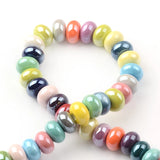 30Pcs 5x8mm Ceramic Colorful Beads DIY Jewelry Making Pendant Spacer Loose Beads