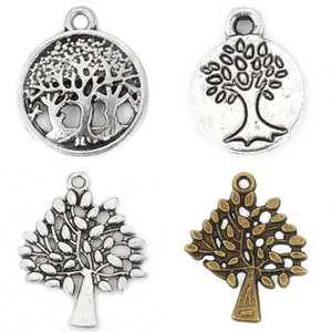 30Pcs Tree of Life DIY Charms Pendants Supplies Jewelry Making Earrings Keychain