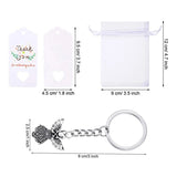 30Pcs Angel Keychain with Key Ring Chain Yarn Bags Thank You Pendant for Kids
